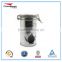 round coffee biscuit tin box with clip lid, airtight tin can with clear window