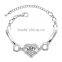 New Arrival AUNT Letter Jewelry Mom Sister Daughter Bracelet AUNT Heart Shape Beads Crystal Rhinestone For Women Gifts