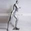 Abstract Male Tennis Player Mannequin -- Silver