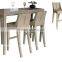Pub coffee furniture counter Bar table and high back chairs set with cushion