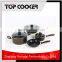 Aluminum press black ceramic coating cookware set