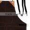 Custom high quality durable brown denim apron