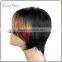 three tones fashional short human hair wig british hair wigs for yong women