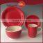 Round Shape Stoneware Tableware Set Handpainted 16 pcs