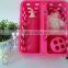 Solid Color 6pcs Plastic Bathroom accessories/set with basket