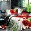 Cheap Polyester 3d Rose Flower Printed Bedding Sets