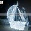 Fancy boats home decoration nice design holiday time christmas decorations with high quality led boat light