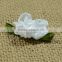 Wholesale white colour ribbon flower made in china