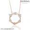 43011 xuping jewellry 2016 fashion rose gold color necklace with circle pendant                        
                                                Quality Choice