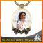 Free mould fee custom picture photo printed metal gold silver keychain keyring