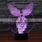 3D Optical Night Light Skull Wing 7 RGB Light Colors 10 LEDs AA Battery or DC 5V Mixed Lot