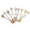 Wholesale Stainless Steel Fruit Fork Dessert Fork set Three colors 3pcs/set