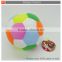 6 inch stuffed fabric color ball with bell for baby