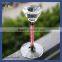 Promotion glass candle holders wholesale/ red long stem glass candle holder/ custom glass candle jars
