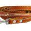 Brown Genuine Leather Classic Dog Leash And Collars