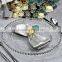 Cheap Wholesale Wedding Gold Silver Glass Beaded Charger Plates