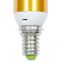 AC85-265V E14 3W 6SMD5730 cool white led candle tail light,glod aluminum house with glass cover