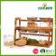 Food grade airtight design 6pcs glass canister set with bamboo rack