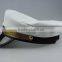 White embroidery navy captain hat sailor hat naval cap police officer hat