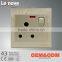 new product 1 gang gold round 3 pin socket