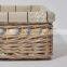 2015 wholesale wicker storage basket with lining for home decoration