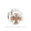 X373 Globalwin 925 Sterling Silver Ankh Bead Landing Charms Paved with Crystal Pendants