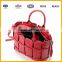 PU leather woven handbag fashion style woven special handbag