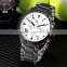 Fashion CURREN Silver Steel Date Display White Dial Quartz Sport Men's Military Wrist Watch