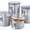 4pcs Stainless Steel canister set with Acrylic lids