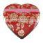 heart shape chocolate tin box