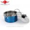 manufacturay Wholesale best quality pcs colorful no stick stainless steel cookware set/cook pot