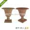 Round Marble Look Flower Pots with Square Pedestal