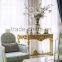 Medieval Reproduction Furniture Console Desk With Wall Mirror