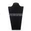 Black velvet wood neck stand jewelry display