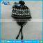 elegant style earflaps design kid beanies custom winter hats with strings