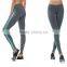 nylon spandex women fit leggings with piping