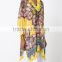 Ruffled Neck Short African Kitenge Dress Designs Women Kaftans Style Kurti hsk2200