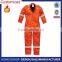 Custom high quality unisex orange reflective waterproof safty coverall uniform