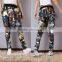 2016 new arrival personalized street trendy women print hip hop pants