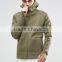 Custom Thumb Hole Dropped Shoulders Hooded Neck Side Slant Pockets Textured Green Men's 100% Cotton Casual Autumn Blank Hoodies