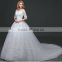 2016 latest fashion half sleeve luxury wedding dress