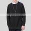 Wholesale black side zipper sweatshirts men