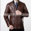 Fashionable 2016 wholesale casual korean style mens leather coat