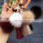 real fur pom pom keychain furry tassel keychain accessories