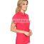 Performance fit women promote 100% polyester red polo shirts