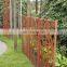 Weathered corten steel screen decorative garden fence panels