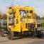 four wheel trailer mounted water well drilling rig/large deep well drilling machine with BW-250 mud pump