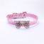 Colorful diamond bow collar for dogs