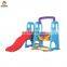 Preschool indoor kids plastic pool slide with swing set