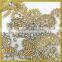 gold rhinestone beaded sequin applique for long dress FHA-076